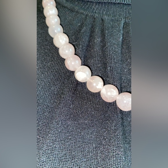 Rose Quartz bead estate necklace. 332.6 g 1960’s HEAVY!! Vintage - Picture 6 of 7